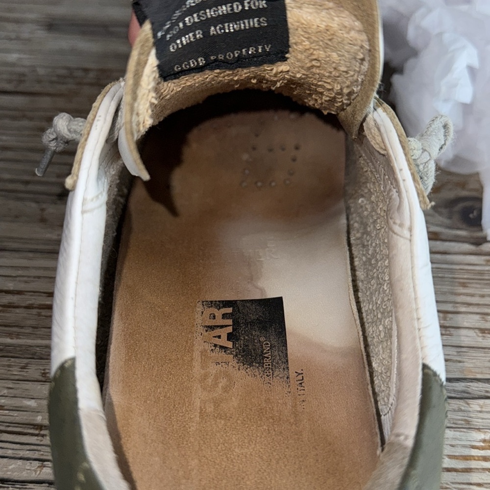Golden Goose Green With Grey Glitter Star Size 41 - Picture 10 of 13